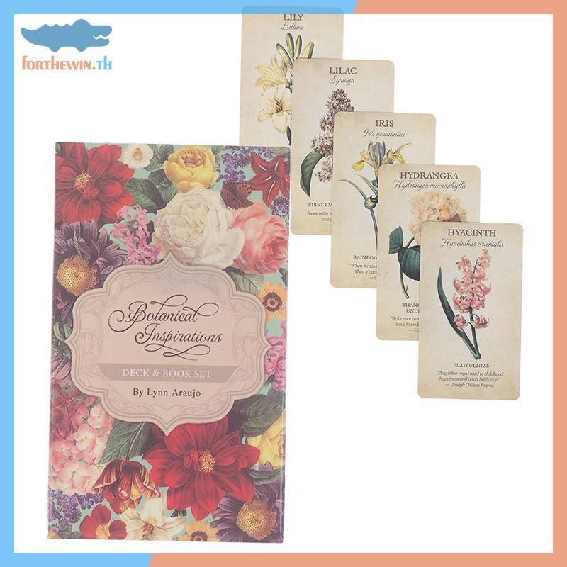 Forthewin Botanical Flower Oracle Card Botanical Inspiration Divination เกมกระดาน th