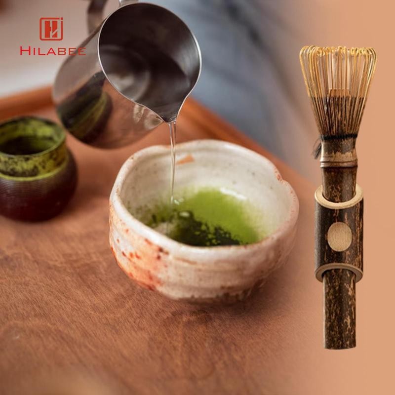[hilabee] Tea Whisk Matcha Whisk อุปกรณ์เสริมภาชนะทํามือ, พื้นผิวเรียบ, แปรง, ครัวเรือน, แบบดั้งเดิมด้วยเครื่องมือชงชาด้ามยาว