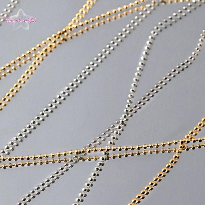 <DBFl-t> 50 ซม.เล็บโซ่เหล็กเงินทองโลหะอุปกรณ์แต่งเล็บ 3D ตกแต่งเล็บโซ่เล็บใหม่ - รูปที่ 3