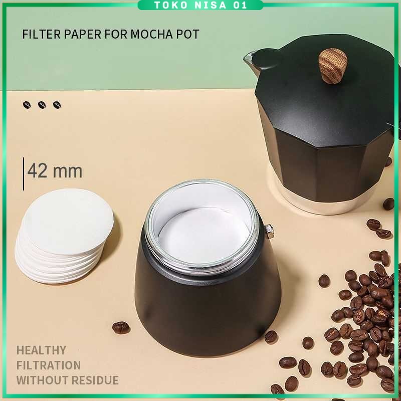 One Two Cups Coffee Filter Paper Moka Pot 100 ชิ้น - OJ-1