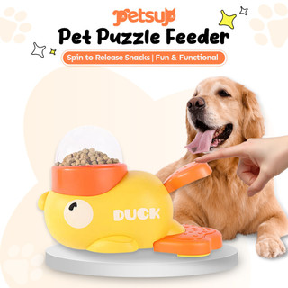 Pet Puzzle Feeder Interactive Pet Food Treat Dispenser Duck Design for Dog Puppy Cat Kitten Training