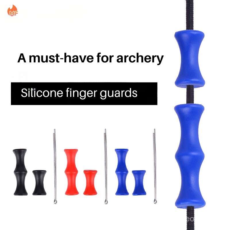 【Archery Essentials】Archery Finger Guard Silicon Protector Arrow Bow String Finger Tab Fits all bows