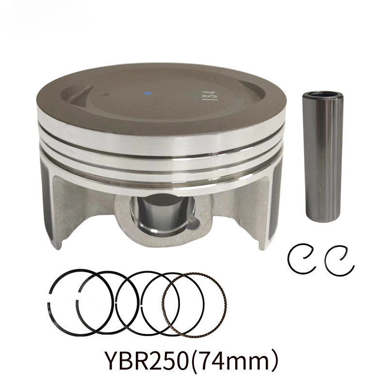 YBR250 ลูกสูบรถจักรยานยนต์เหมาะสําหรับ YAMAHA YBR250 XTZ250 เส้นผ่านศูนย์กลางกระบอก 74 มม. 2007--200