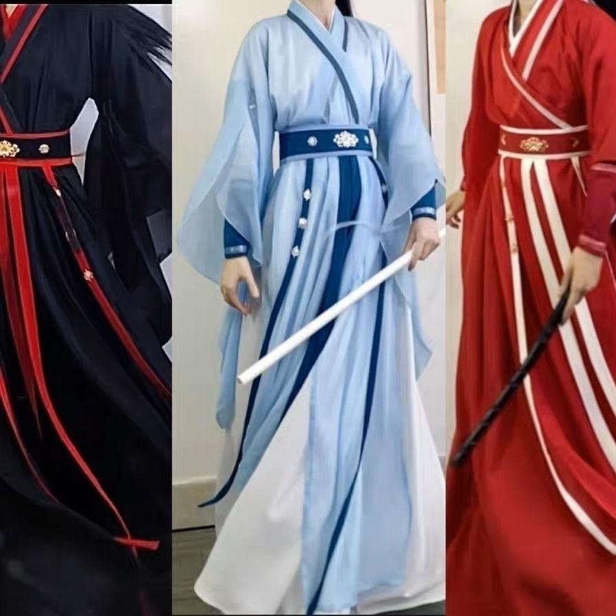 เครื่องแต่งกายโบราณสไตล์ใหม่ Wei Jin Cross Collar Hanfu Li Lotus เครื่องแต่งกาย