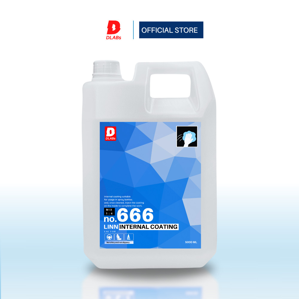 ฟ็อกกี้ 666 น้ำยาเคลือบภายในรถ "ดันฝุ่น ไม่เงา ไม่ลื่น"  พร้อมใช้งาน 5L [LINN BY DLABs]