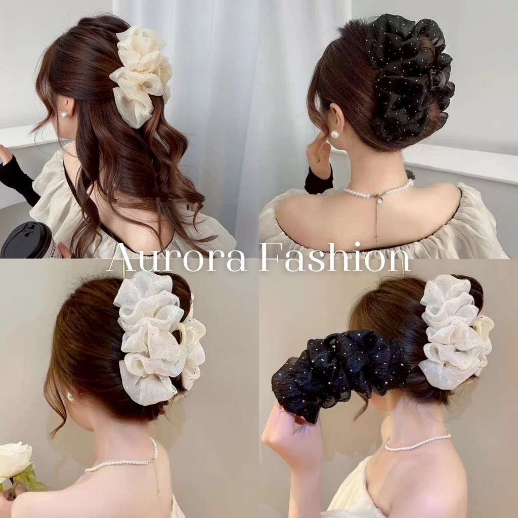 Aurora🛒พร้อมส่ง🚚 (รูปถ่ายจากงานจริง) ที่หนีบผมขนาดใหย่ เรียบหรูพูแพง 3สี