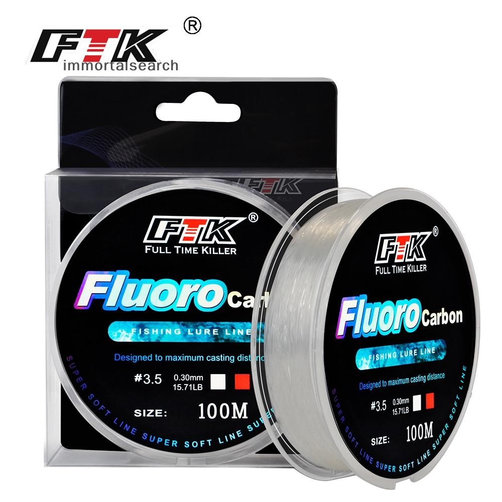 IMMO 100M Fluorocarbon เคลือบสายตกปลา 4.136LB-34.32LB คาร์บอนไฟเบอร์ Monofilament Leader Line ปลาคาร์พ ARCH