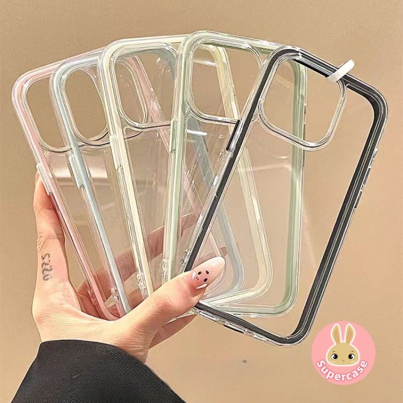 Simple Candy สีเคสโทรศัพท์สําหรับ Redmi หมายเหตุ 14 13 11 Pro Plus 12 Turbo Pro 11S Pro + 5G 4G ปลอกสีทึบขอบ Simple Soft Anti-fall Clear ฝาหลัง