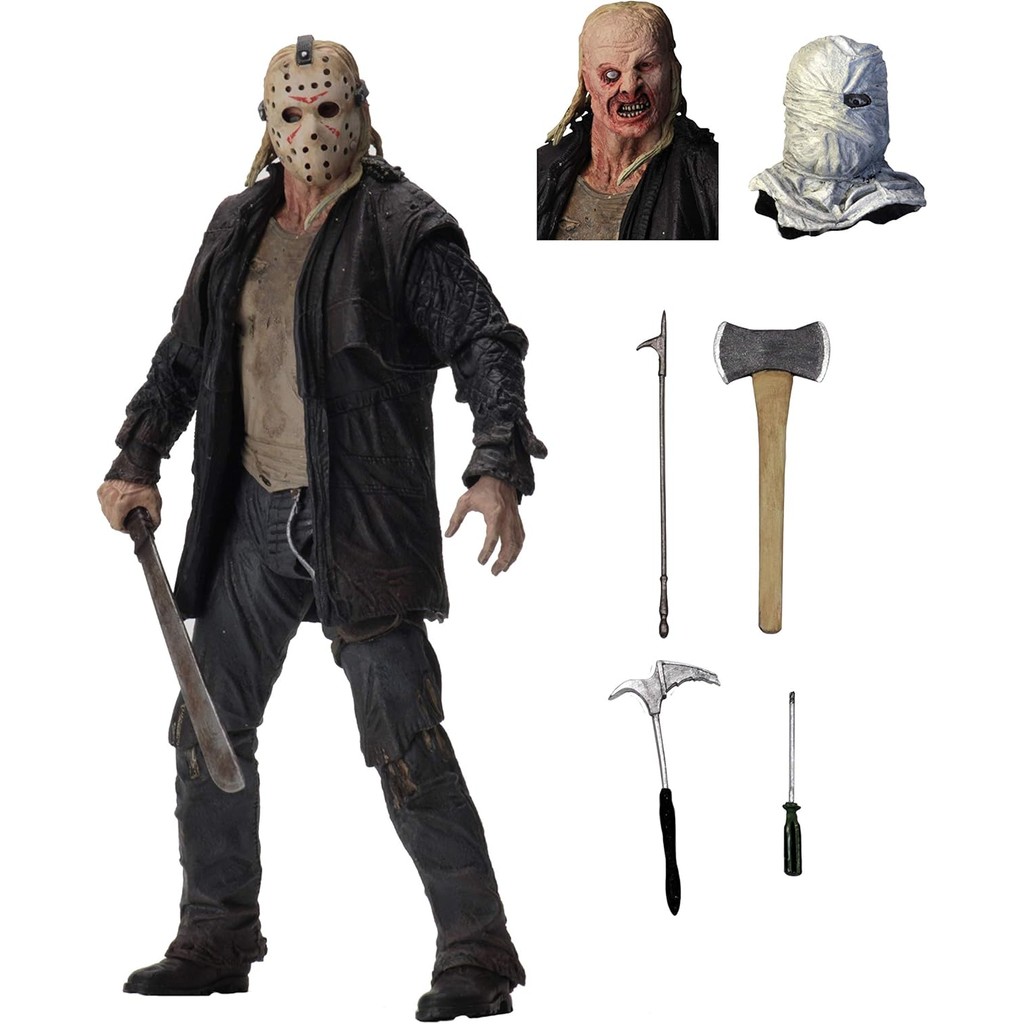 NECA Friday The 13th 7 นิ้ว Scale Ultimate Jason Action Figure 2009 Remake Vesion