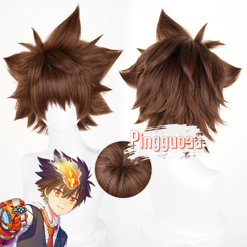 【Manmei】HITMAN REBORN! Tsunayoshi Sawada 32cm Thick Fluffy Heat-Resistant Synthetic Hair