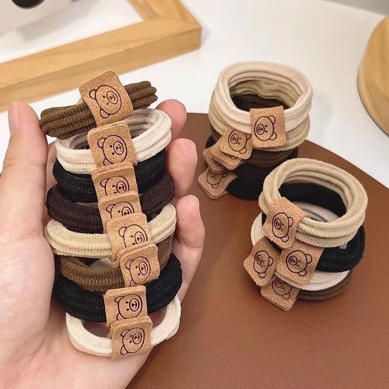 พร้อมส่ง🌸🌸 ยางรัดผมหมีสีน้ำตาล เรียบง่าย ยืดหยุ่นสูง ทนทาน🌸🌸