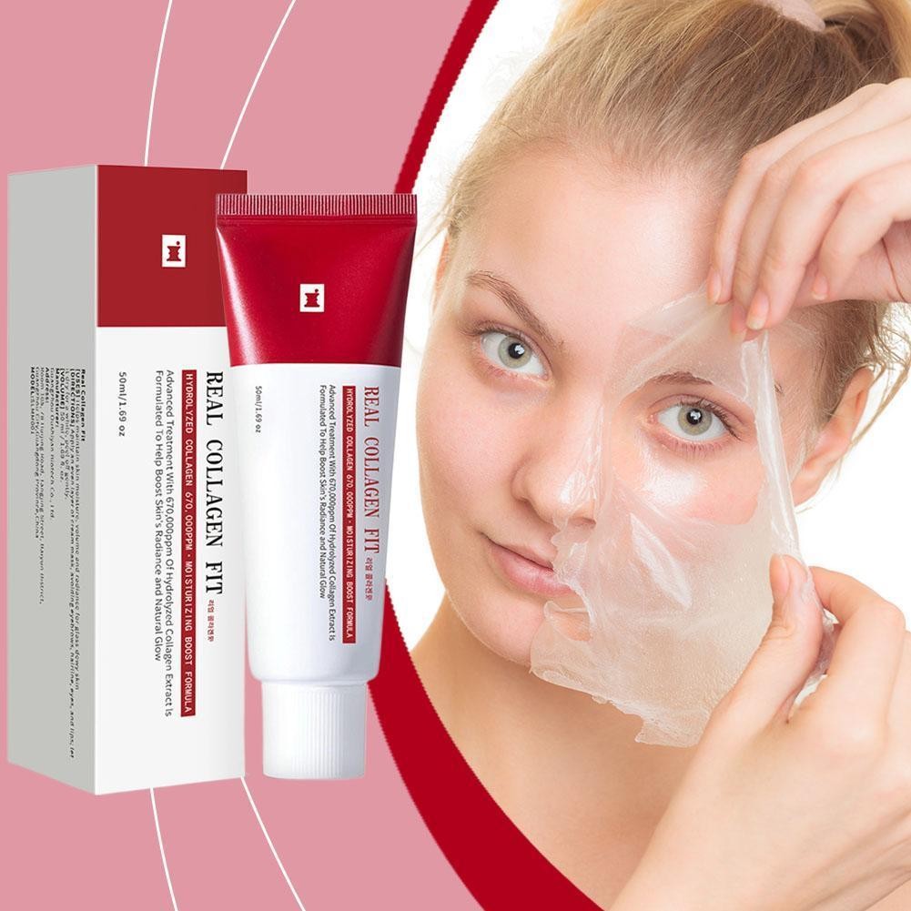 50ml Collagen Peel Tear Facial Mask Moisturizing และ Control Oil ผลิตภัณฑ์ Face Brightening Q0w1