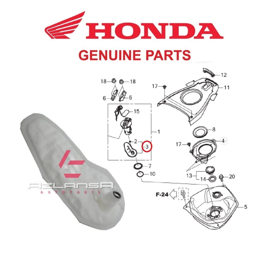 ชุดกรอง ( 16707-K0J-N01 ) Beat & Vario 160 💯 ฮอนด้า