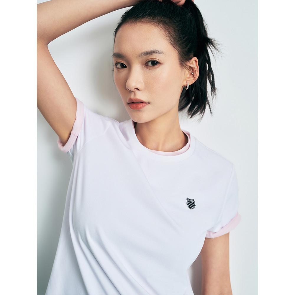 เสื้อยืด KSWISS Gaisiwei ผู้หญิงใหม่เทนนิสบางด้านบนกีฬาไหล่แขนสั้น 1912032