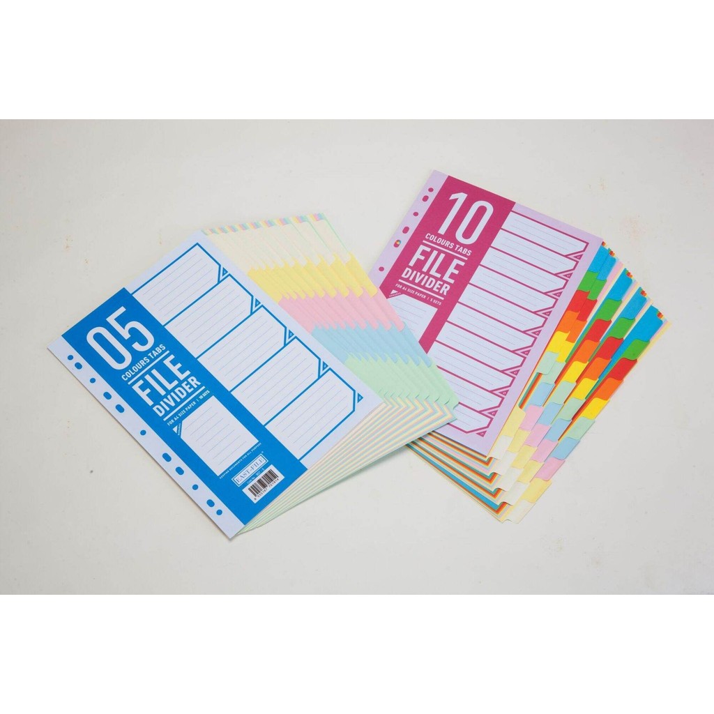 Index Divider File Separator A4 กระดาษ 5c / 10c East File หรือเรือรบ 10tab Jan-Dec / 12c