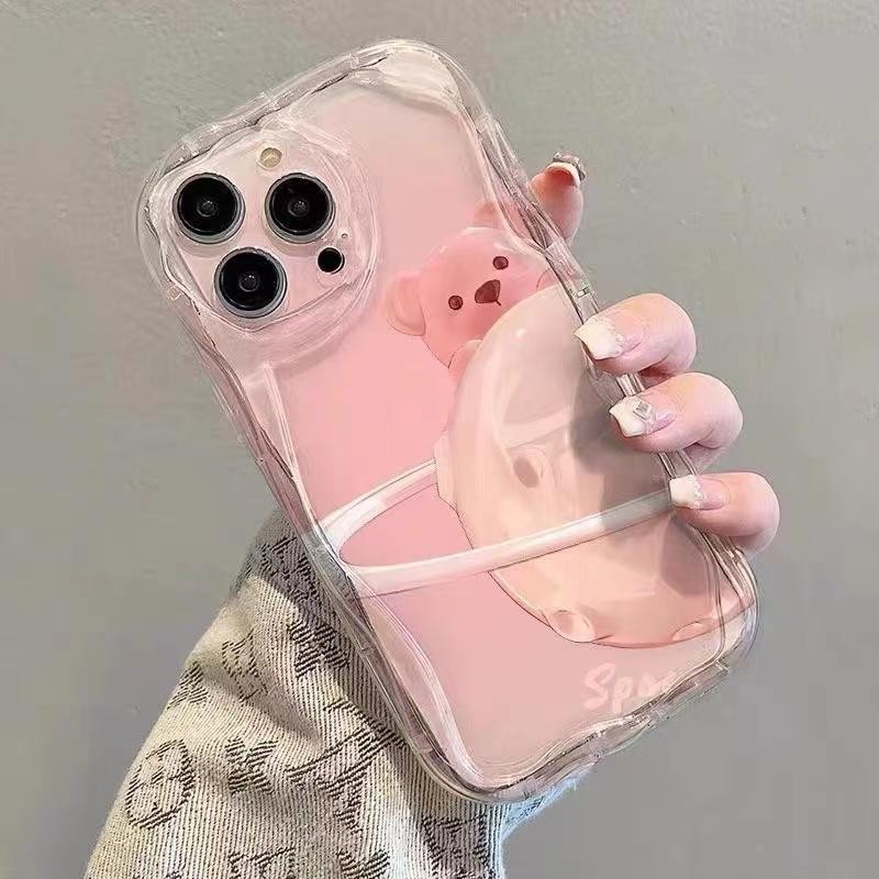 ทิวลิปหมีดอกไม้การ์ตูนสําหรับHuawei P30 Pro P40 Lite Pura 70 Pro Y9S Nova 10 13 5T 7i 9 Y70 Y90 11 7 12 SE Y91 Y7A Y9 Prime 2019 โซ่นุ่มTPUฝาครอบโทรศัพท์กรณี - รูปที่ 5