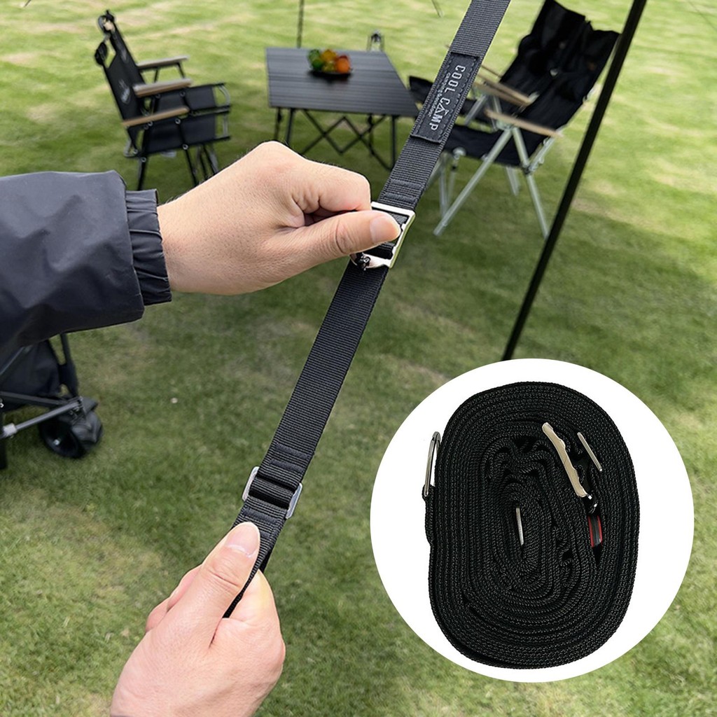 [Whgirld8] Camping เต็นท์เชือก 5M แบบพกพาลมเชือกสายรัดเต็นท์ Tarp เชือกคงที่ดึงสายไฟ - รูปที่ 4