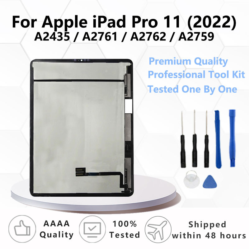 สําหรับ Apple iPad Pro 11 (2022) หน้าจอสัมผัสแผง Digitizer และจอแสดงผล LCD สําหรับ iPad A2435/A2761/