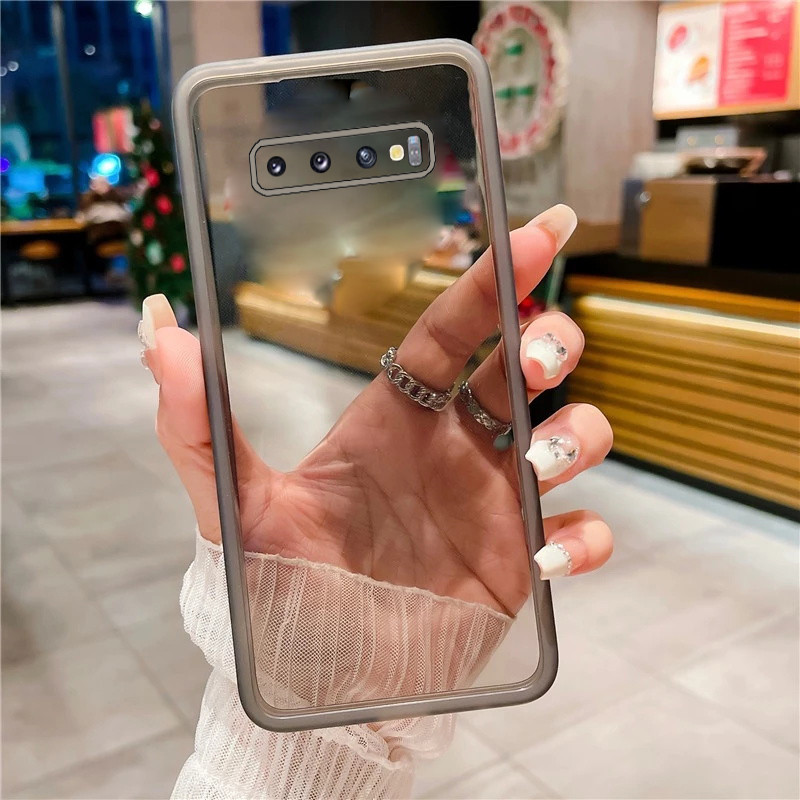 SAMSUNG เคสโทรศัพท์สําหรับSamsung Galaxy S8 S9 S10 Pro Plus S20 FE S20 Plus Ultraกรณีป้องกันกล้องFalling Clear Soft Cover