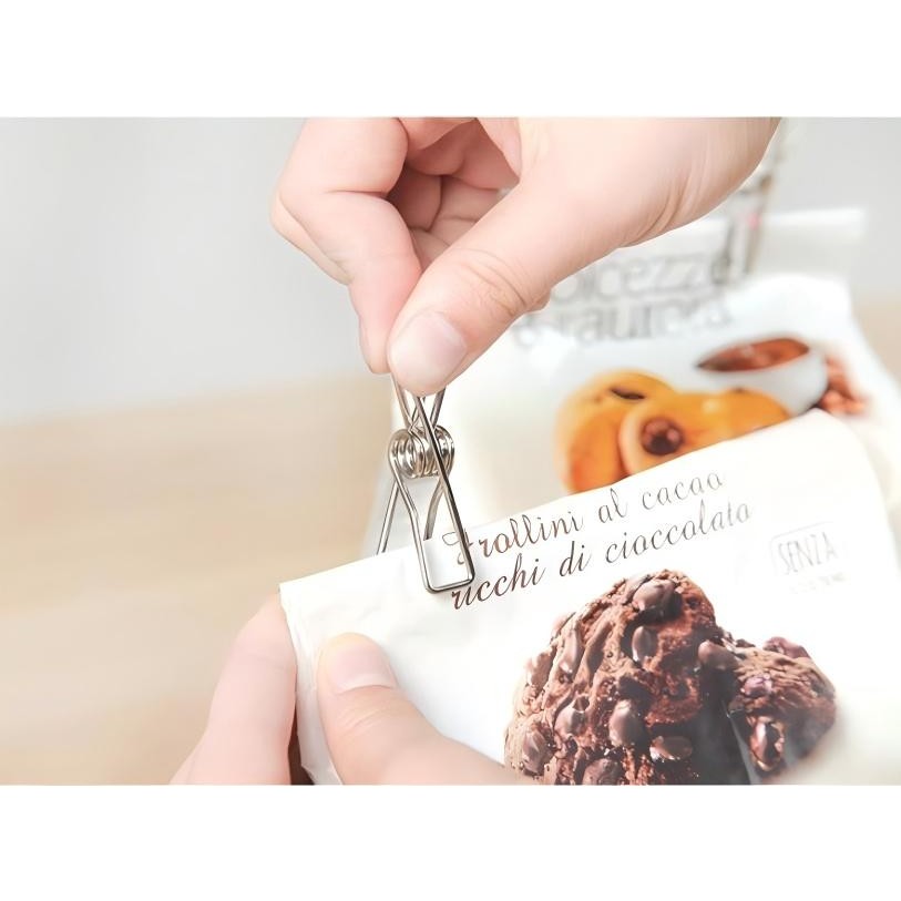 MENGTING ไม้แขวนเสื้อคลิป กันลม คลิปสแตนเลส ไม้หนีบผ้า ถุงเท้าคลิปแขวนคงที่อบแห้งผ้านวมคลิปสายคลิป [20 ชิ้น] - รูปที่ 6