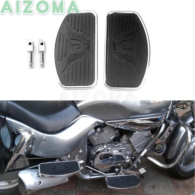 2x Rear Passenger Foot Pegs Floorboards Pedal FOR Harley Yamaha Virago XV125 XV250 Kawasaki Vulcan 4