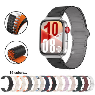 สายรัดแม่เหล็กซิลิโคนกันน้ําสําหรับ Huawei Watch Fit 3 2 Fit 4 5 pro