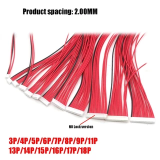 4P-18P BMS Balance Cable 2.0 มม.2.54 มม.แบตเตอรี่ลิเธียมป้องกันการเชื่อมต่อลวด PIN 4S ~ 17S 4P 5P 7P 8P 9P 11P 14P 15P 17P