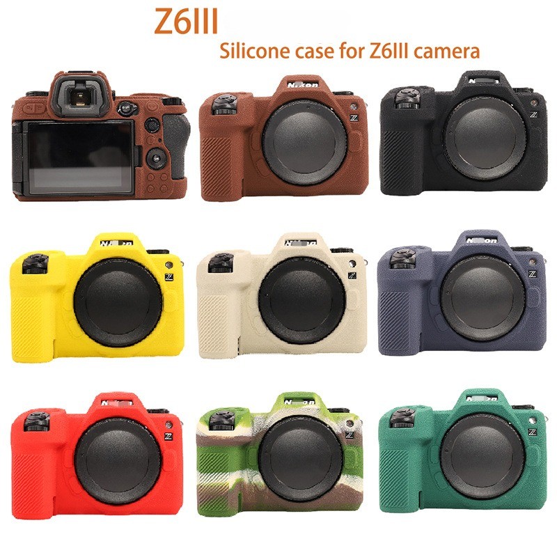 Z6III รูปแบบซิลิโคนเกราะกล้องสําหรับ Nikon Z6III Z63 ฝาครอบยางป้องกัน