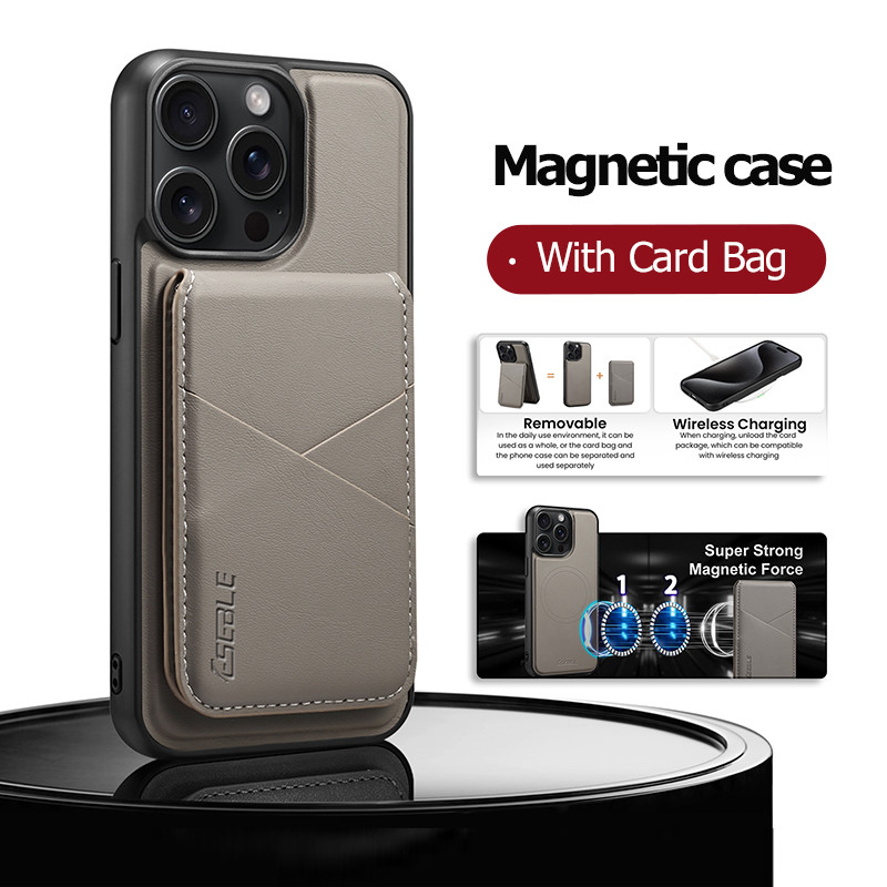 YOOVEI เคสโทรศัพท์แม่เหล็กเหมาะสําหรับ เคสไอโฟน iPhone 17 16 Pro Max พร้อมเคสบัตรเครดิตหนัง PU คุณภาพสูงกันกระแทกกันกระแทกกันกระแทกเคสป้องกันโทรศัพท์เหมาะสําหรับ For iPhone15Pro 13/14pro max leather case Magnetic ป้องกันน้ํามัน
