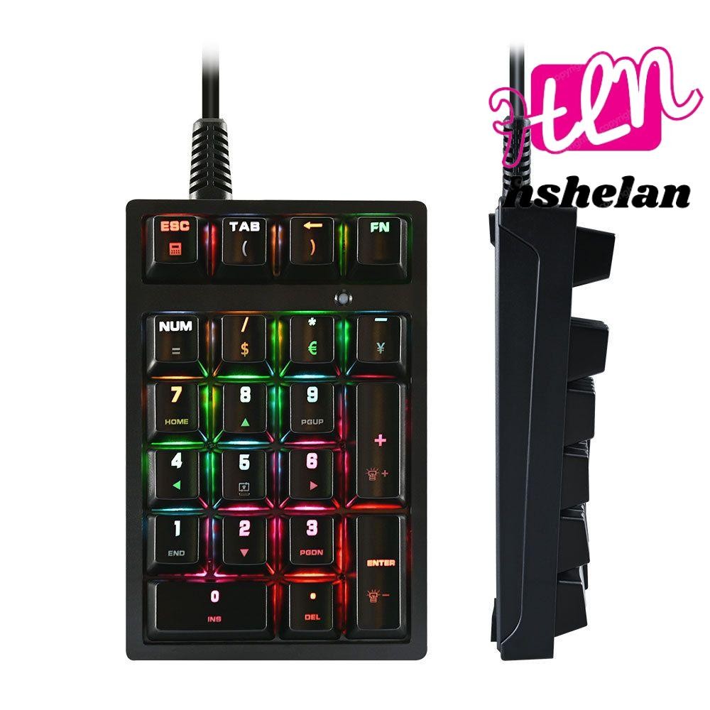 HSHELAN แป้นพิมพ์ตัวเลขแล็ปท็อป 21 คีย์ K21 Numpad