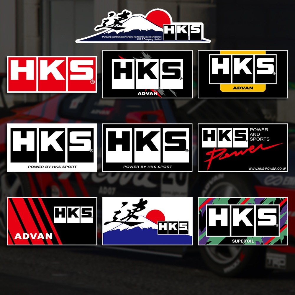 JDM HKS สะท้อนแสง สติ๊กเกอร์ Vinyl ตกแต่งรถ รถไฟฟ้า รถยนต์ หน้าต่าง Mitsubishi Nissan BYD Jeep City