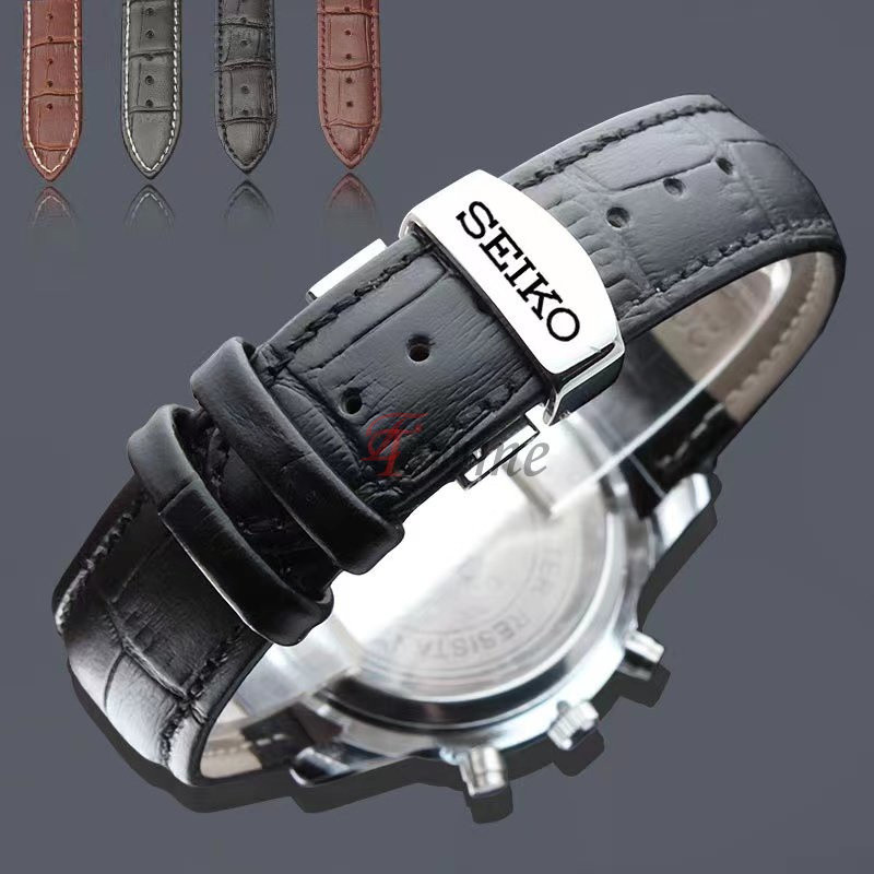 สายนาฬิกาข้อมือ หนังวัวแท้ 18 มม. 19 มม. 20 มม. 21 มม. 22 มม. 24 มม. สําหรับ Sieko No.5