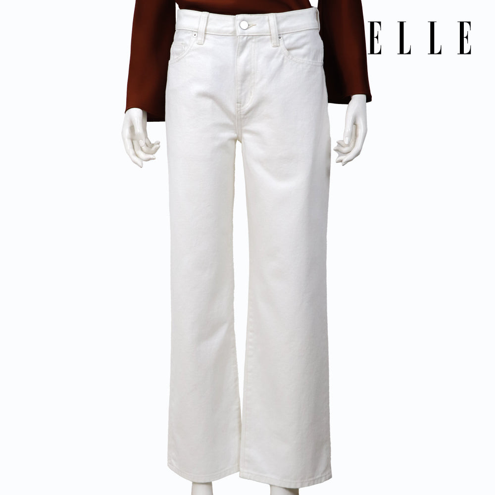 ELLE กางเกงยีนส์ขายาว ผ้า COTTON SPANDEX ทรงขากระบอก รุ่น W3L711