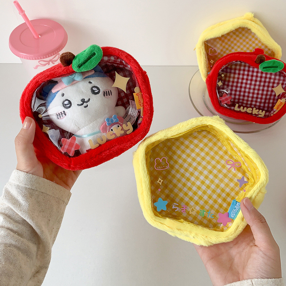 ผ้าฝ้ายตุ๊กตาแสดงถุงเก็บสาวออกนอกบ้านเดินกระเป๋าเด็กนักเรียนแอปเปิ้ลจี้บาร์ปวดกระเป๋า - รูปที่ 6