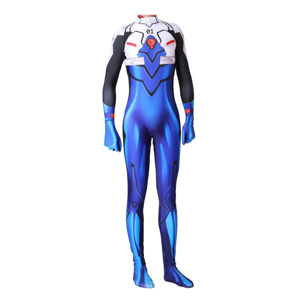 Neon Genesis Evangelion Shinji Ikari เครื่องแต่งกายเด็ก - ชุดจั๊มสูทชายปลั๊ก (ชุดคอสเพลย์ฮาโลวีน