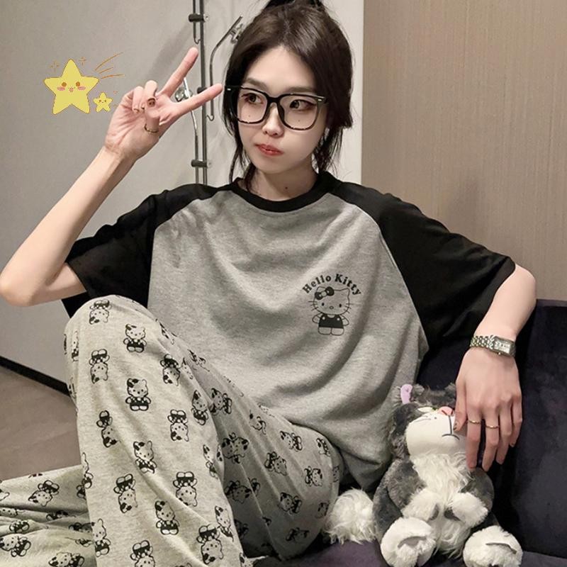 [JBTH] ชุดนอนcasual home ลายการ์ตูนแมวน่ารักสำหรับผู้หญิง [JB]