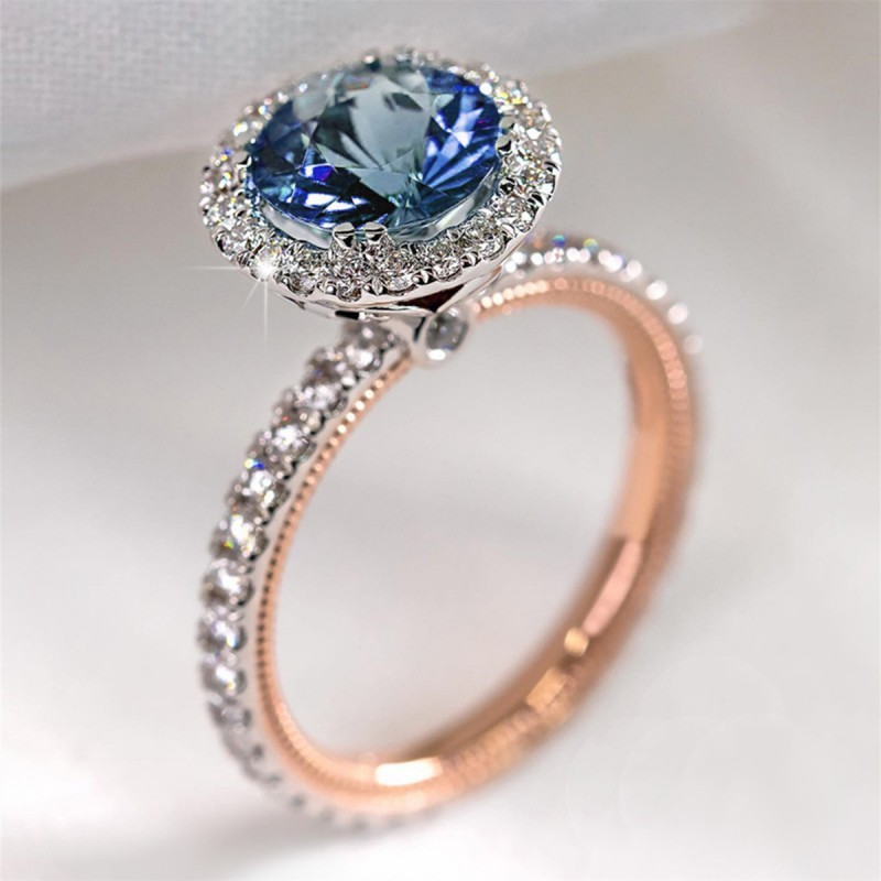 ยุโรปอเมริกันแฟชั่น All-Match Zircon แหวนสุภาพสตรีทองแดง Silver-Plated Micro-Set Emerald แหวน