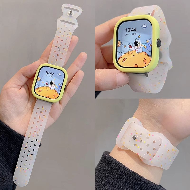 สายรัดห่วงซิลิโคนใสนุ่มพร้อมเคสสําหรับ Xiaomi Redmi Watch 5 Smartwatch Band สายรัดข้อมือระบายอากาศสําหรับ Redmi Watch 4
