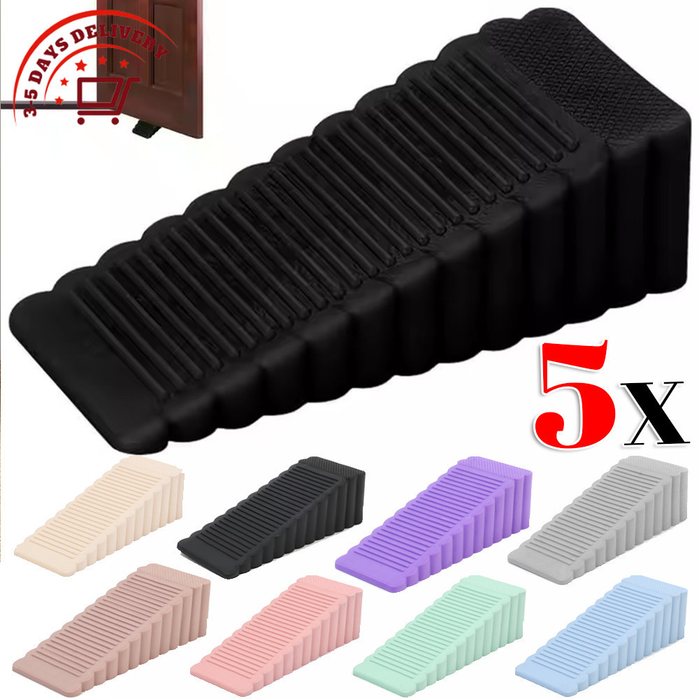 [จัดส่ง 3-5 วัน]กันชนประตูซิลิโคนลิ่ม 95x40 มม.-จุกกันลื่นดูดซับแรงกระแทกสําหรับบ้าน/สํานักงาน/ห้องน้ํา, 8 สีตัวเลือก (1/3/5 ชิ้น)