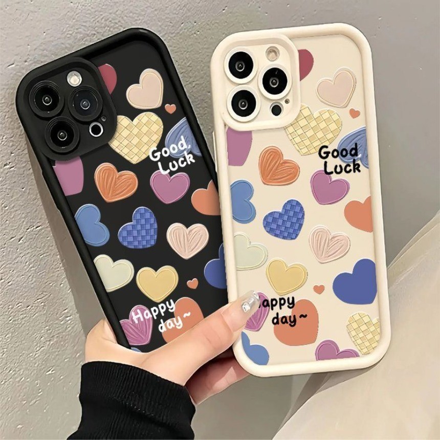 สี Love Hearts สําหรับ Samsung Galaxy S25 Plus S25 Ultra A06 A16 A50 A50S A30S M12 M04 M32 A03 A03S 