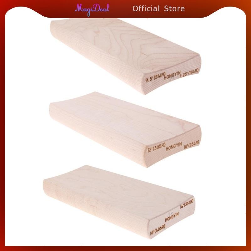 [MAGIDEAL] เครื่องมือบล็อกขัดรัศมีไม้สําหรับกีตาร์ Fret Leveling 9.5-7.25