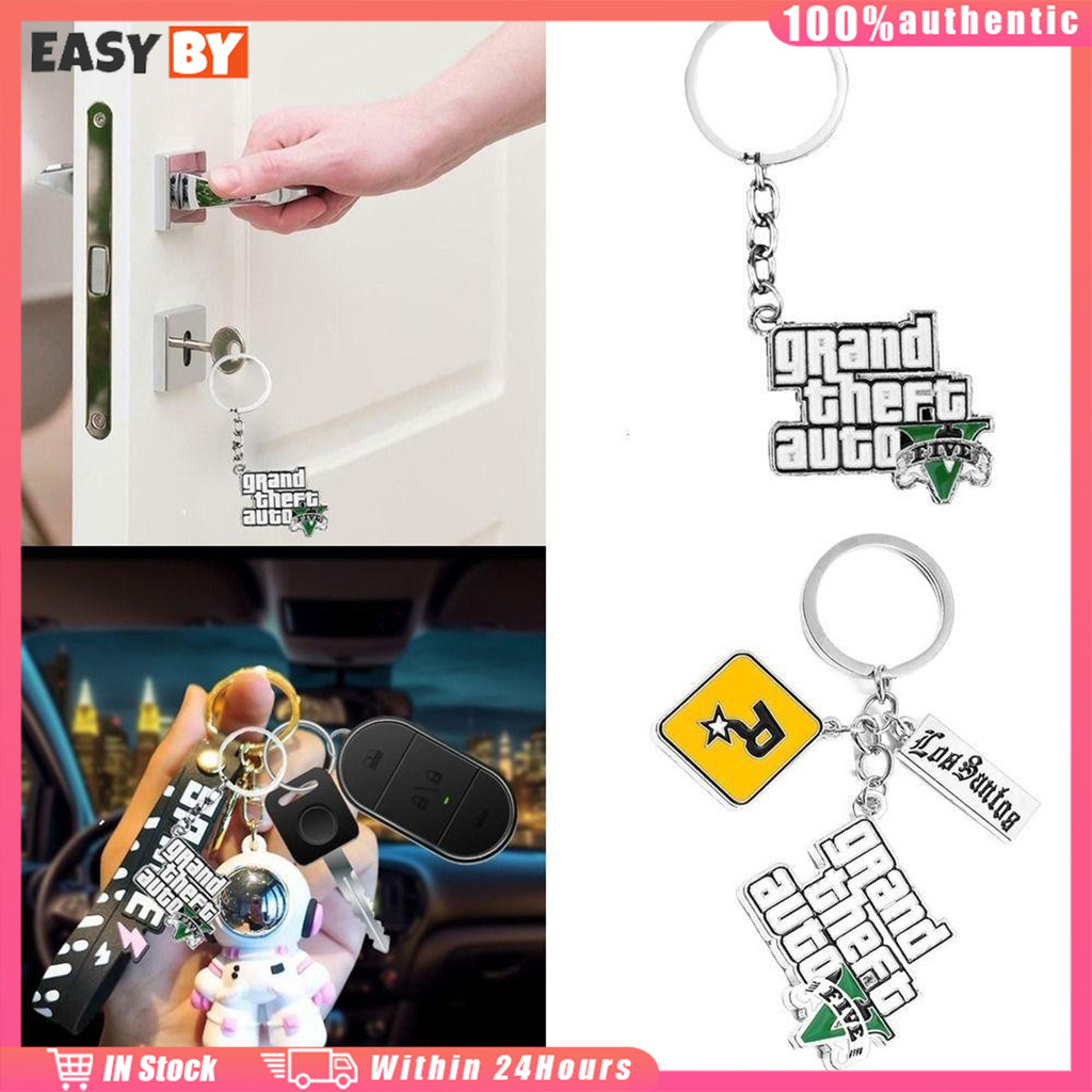จัดส่งรวดเร็ว พวงกุญแจจี้พวงกุญแจเกม gta v ps4 gta5  ของเล่นของขวญ สำหรับชายและหญิง