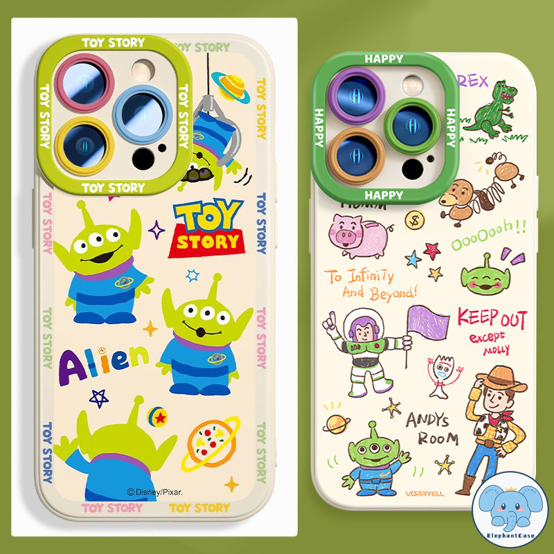 สำหรับ IPhone XR 15 11 13 16 14 12 Pro Max 7 16 Plus XS X Max เคสลายตาเทวดาคู่กราฟฟิตี้จากการ์ตูนอนิเมะเรื่อง Toy Story