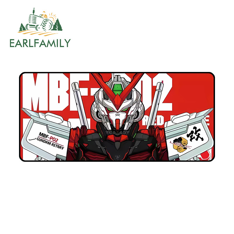 EARLFAMILY Gundam Slap สติกเกอร์รถที่น่าสนใจ Creative Scratch-Proof กระจกแก้ว Caravan รถบรรทุกไวนิล Decal แฟชั่นศิลปะ Graffiti