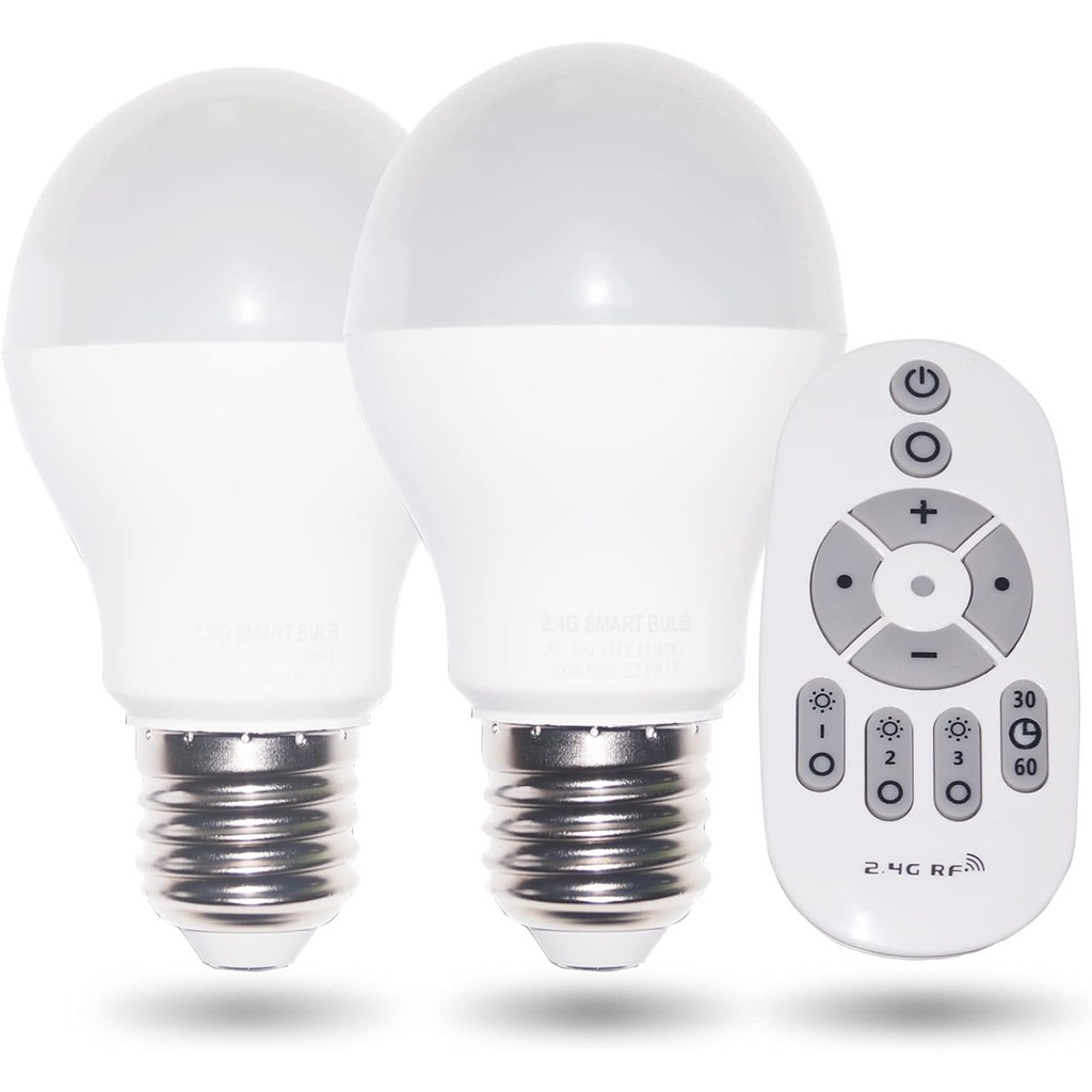 หลอดไฟ Led อัจฉริยะหรี่แสงได้พร้อมรีโมทคอนโทรล E27 หลอดไฟปรับอุณหภูมิสีได้ (อุ่น/เย็น) และความสว่าง