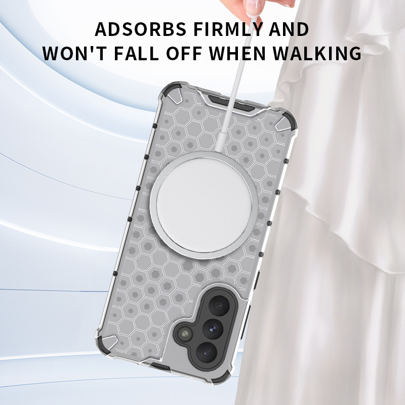 SAMSUNG Luxury Hollow การกระจายความร้อนแม่เหล็กสําหรับSamsung S25 Edge S25 Ultra S24 S23 Ultra Plus S23FE A56 A55 A36 A35 A26 A16 ไร้สายชาร์จปกแข็งกันกระแทก - รูปที่ 2