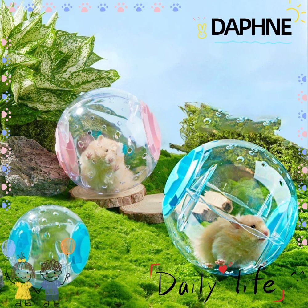 ลูกออกกําลังกายหนูแฮมสเตอร์ ดาฟเน่ มัลติฟังก์ชั่น 14 ซม./18 ซม. ลูกบอลวิ่ง, เชือกลากโปร่งใสอเนกประสงค์อุปกรณ์สัตว์เลี้ยง