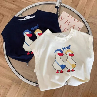 ฤดูร้อน เสื้อกล้ามผ้าฝ้ายบางสำหรับเด็กชายและเด็กหญิง เสื้อแข…