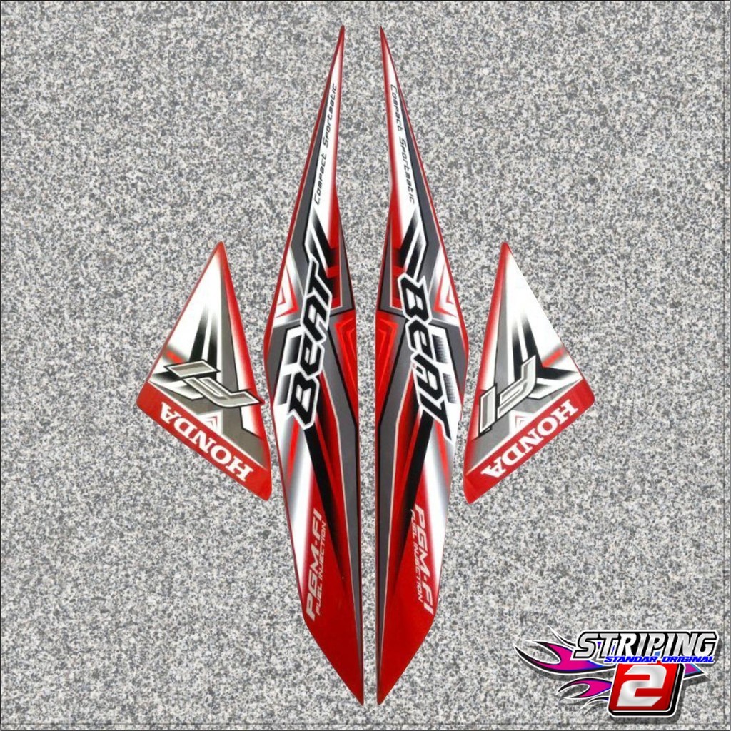 BEAT F1 2015 สติ๊กเกอร์แถบมอเตอร์ไซค์, BEAT F1 2015 Standard Motorcycle Body Striping Stickers