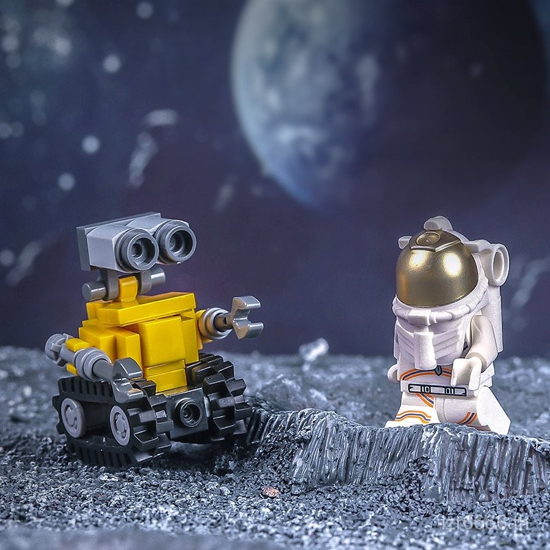 บล็อกตัวต่อ MOC ยอดนิยม หุ่นยนต์ WALL-E มินิฟิกเกอร์ ของเล่นประกอบสำหรับเด็กผู้ชาย ซีรีส์หายากสำหรับเด็กผู้หญิง
